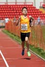 Markhim Lonsdale (Crook) winning the under-15s 800 metres with a championship record which had stood since 1975 at the North Eastern Champs, Gateshead.